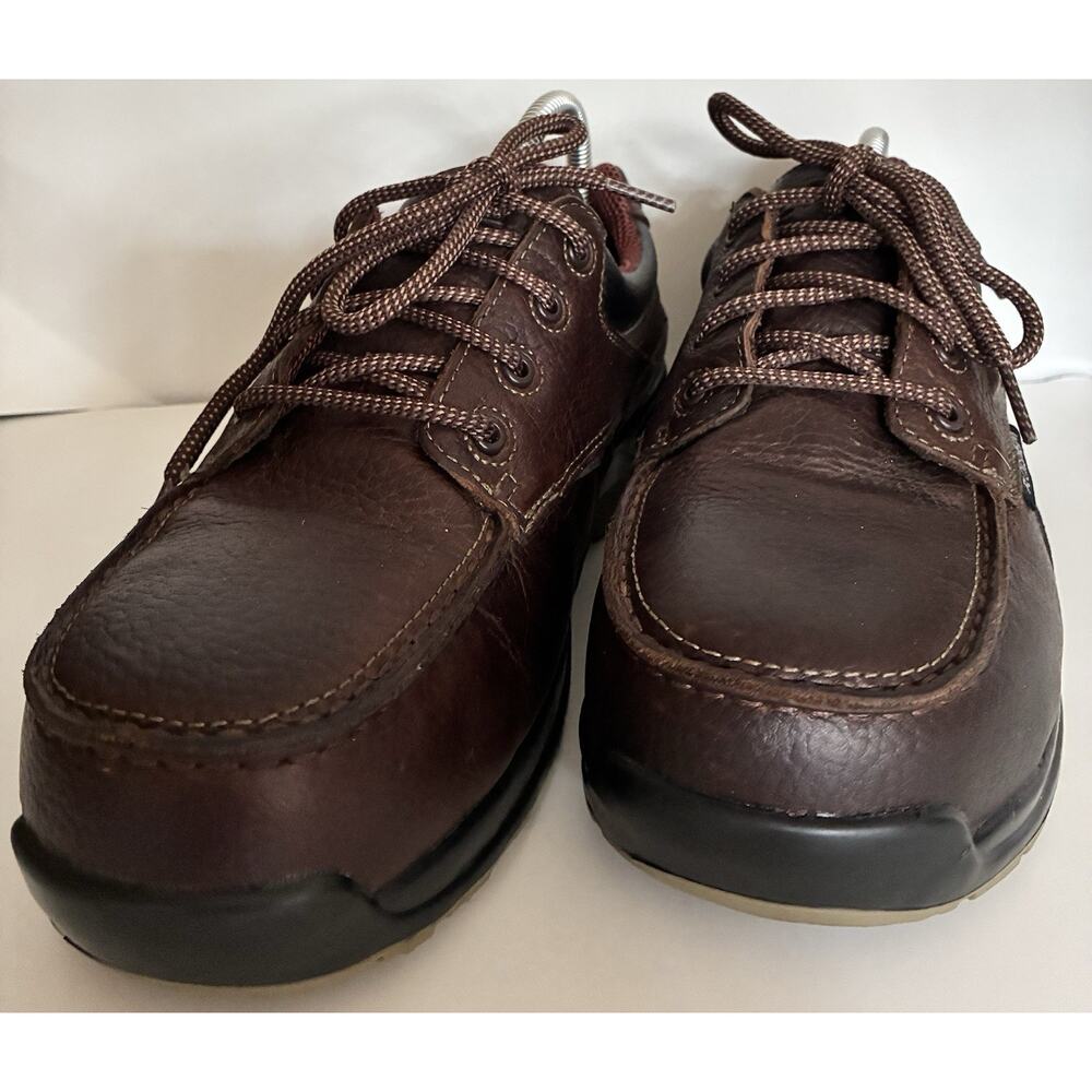 NWOT Florsheim Brown Leather Sz 8 1/2 Work Safety Toe Tie Oxford Work Shoe